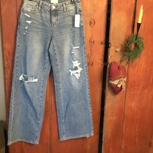 PacSun Light Blue Distressed Flare Jeans- NWT
